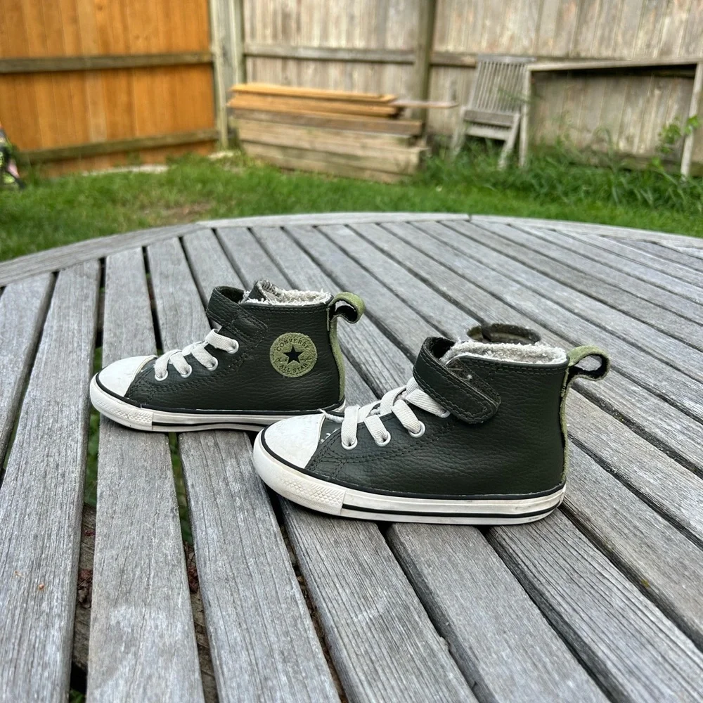 CHUCK TAYLOR ALL STAR 1V HIGH TD 'UTILITY GREEN' size‎ 8 kids
