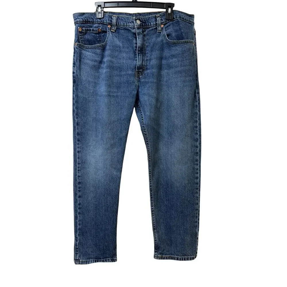 Levi’s Mens 502 Tapered Leg Cotton Blend Jeans Size 38x30 Blue Zip Fly Dadcore‎