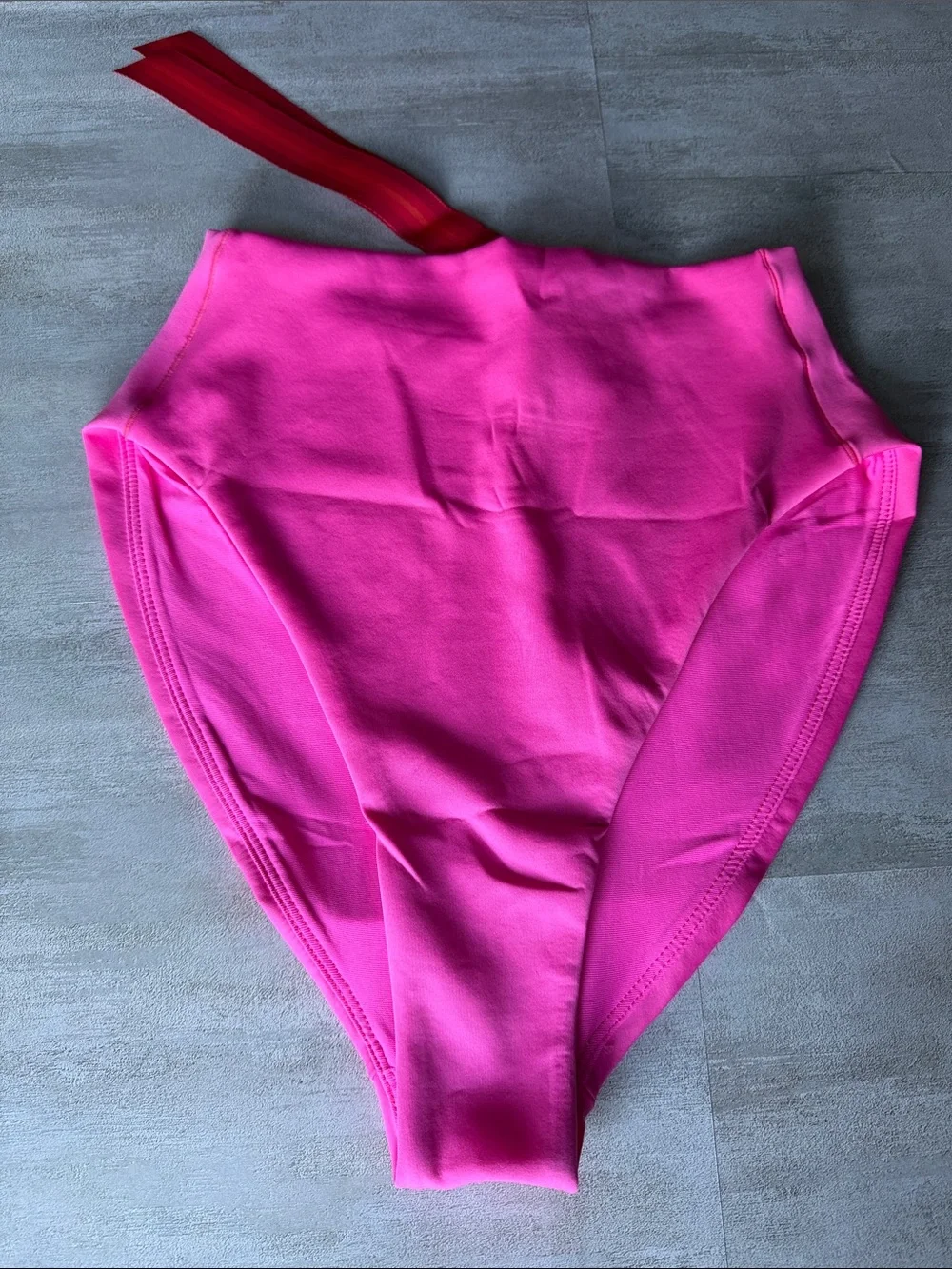 LEFT ON FRIDAY Hi Hi High Waist Bikini Bottoms Shock Pink NWT $110