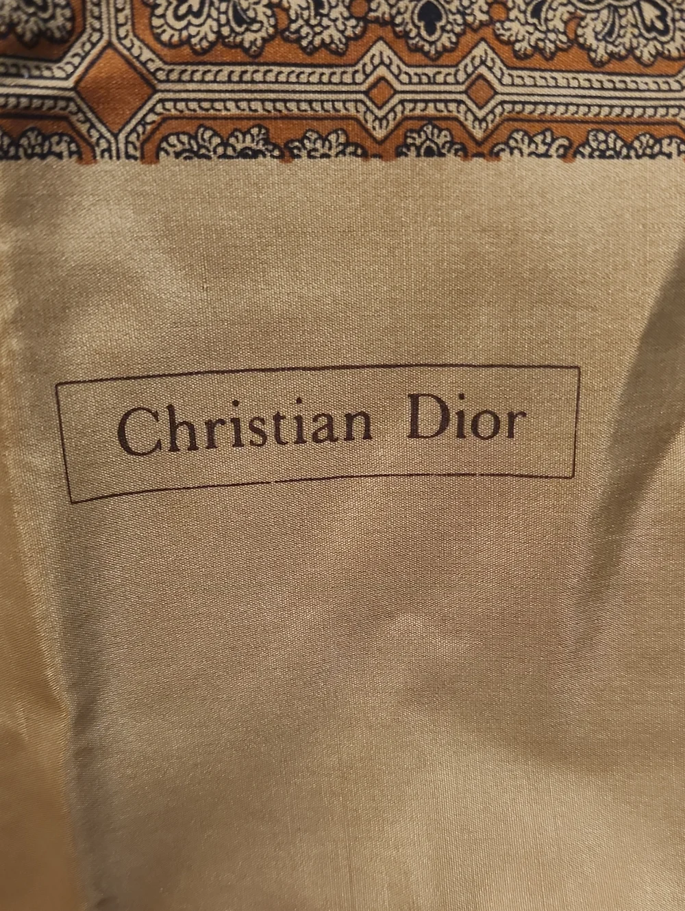 Vintage Christian Dior Geometric Pattern Scarf