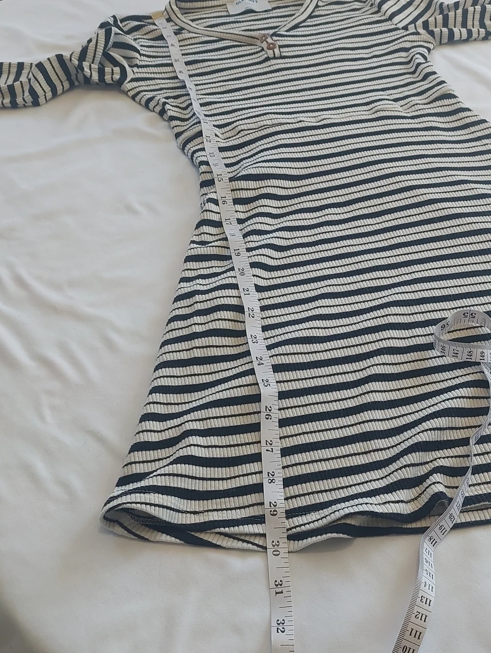 Old Navy Striped Black and White Long-Sleeve Girls' Dress.Size 10 /12