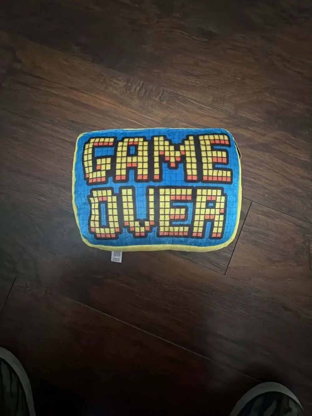 FAO Schwarz Pixel Collection Game Over Decorative Plush Pillow