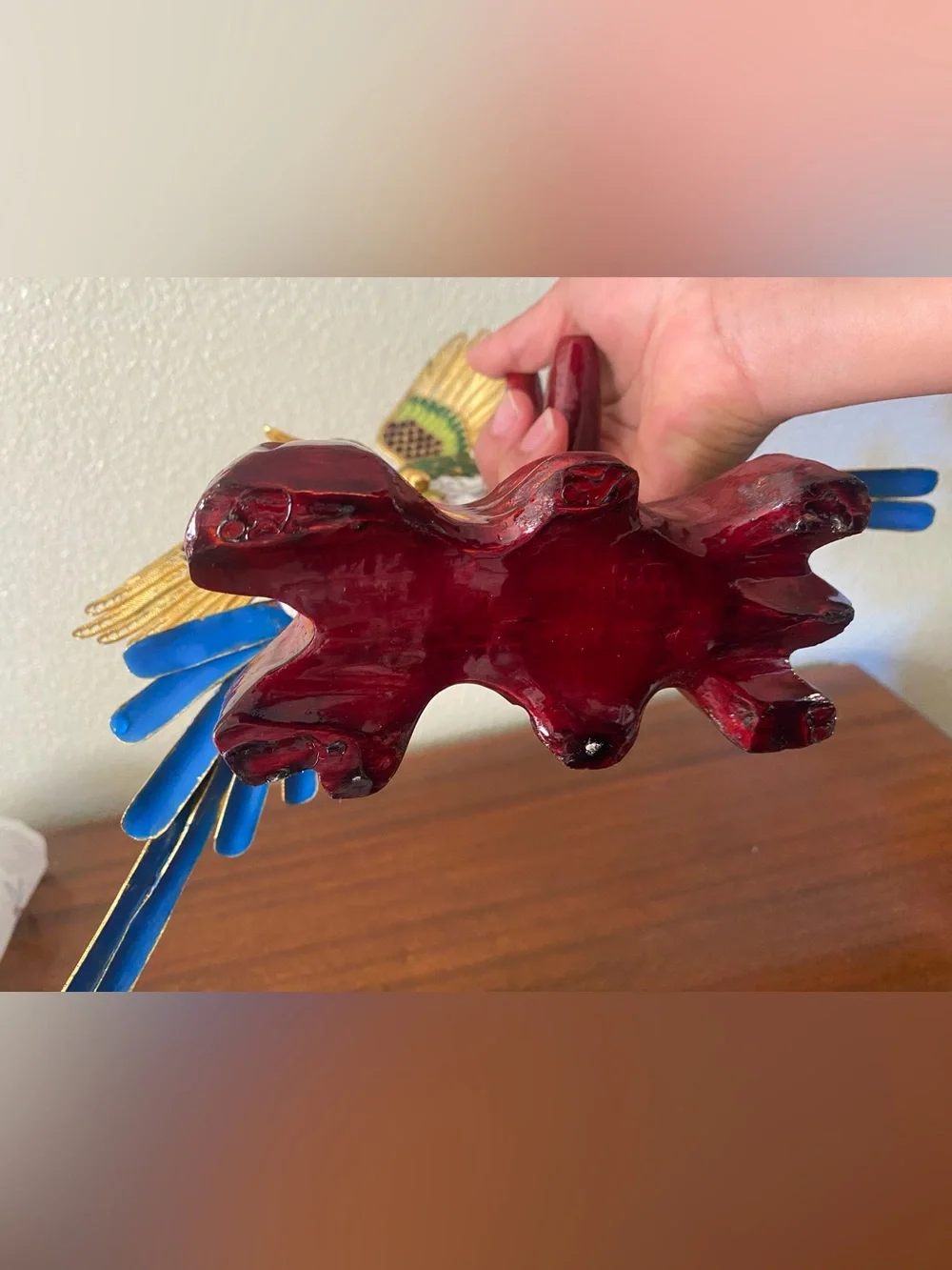 Vtg Cloissonne Multicolor W/ Gold Accent Filigree Birds Sculpture. Handcrafted