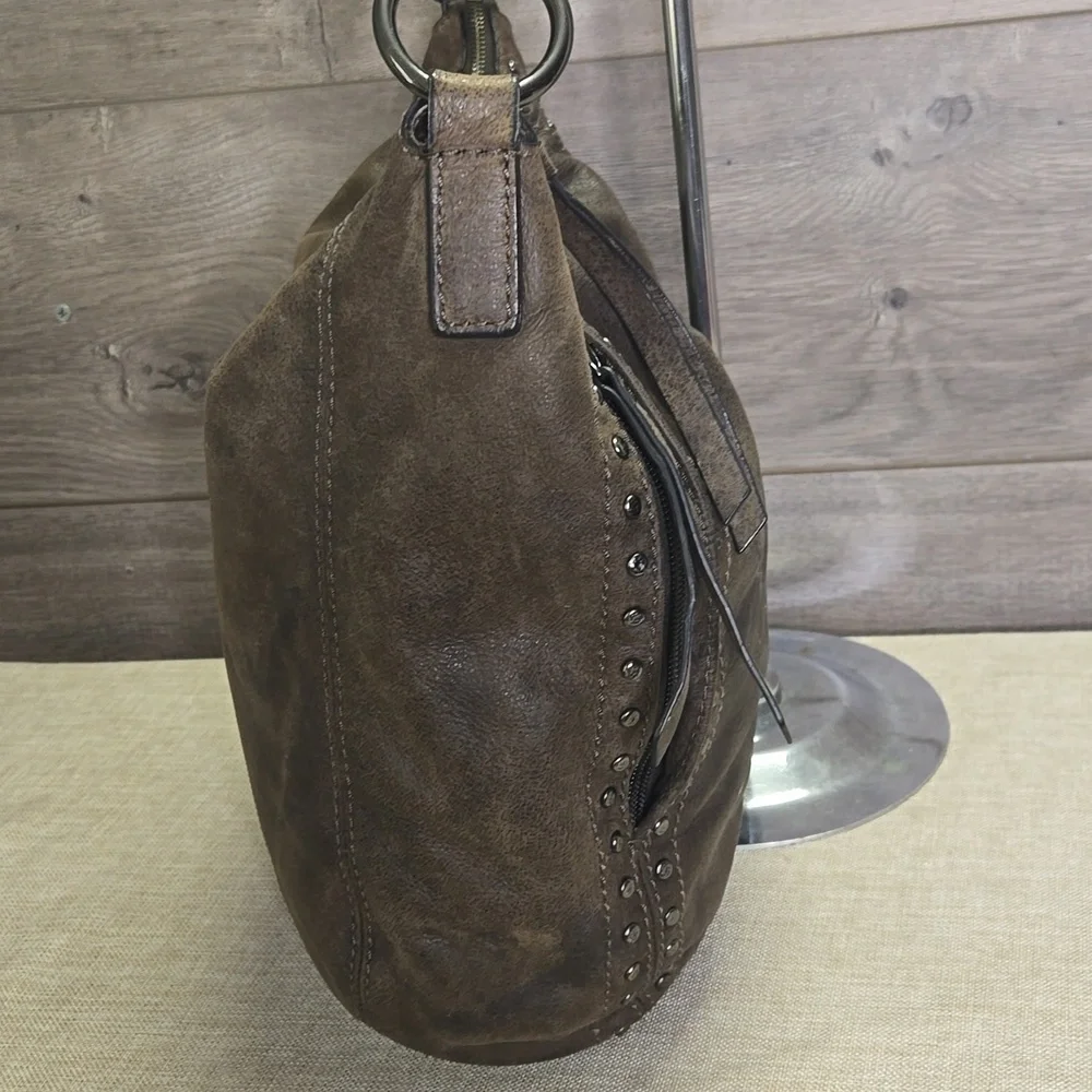 Frye and Co. Brown Studded Leather Women's Bag