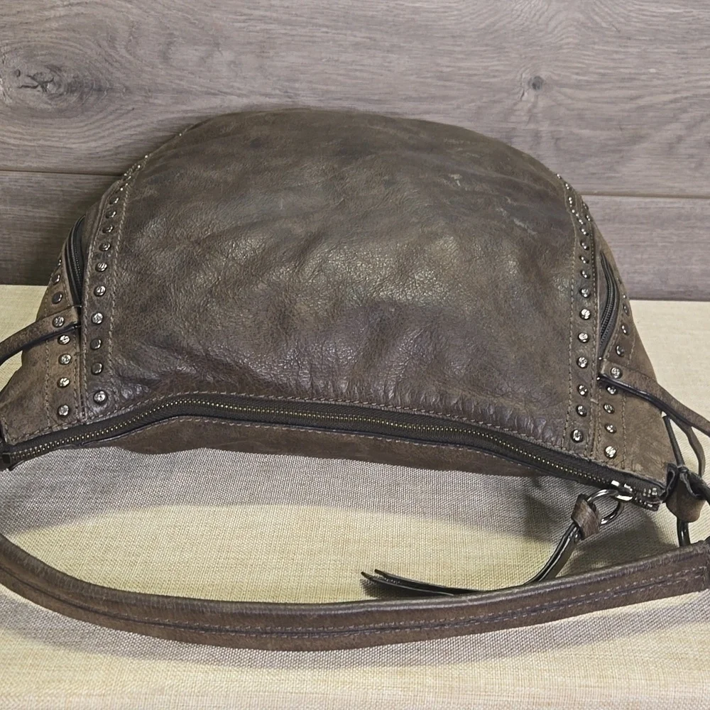 Frye and Co. Brown Studded Leather Women's Bag