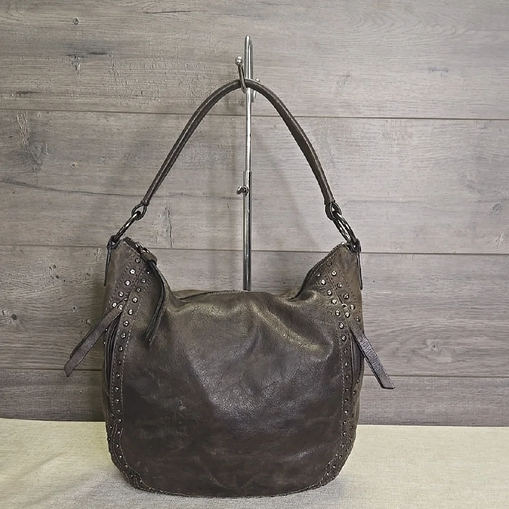 Frye and Co. Brown Studded Leather Women's Bag