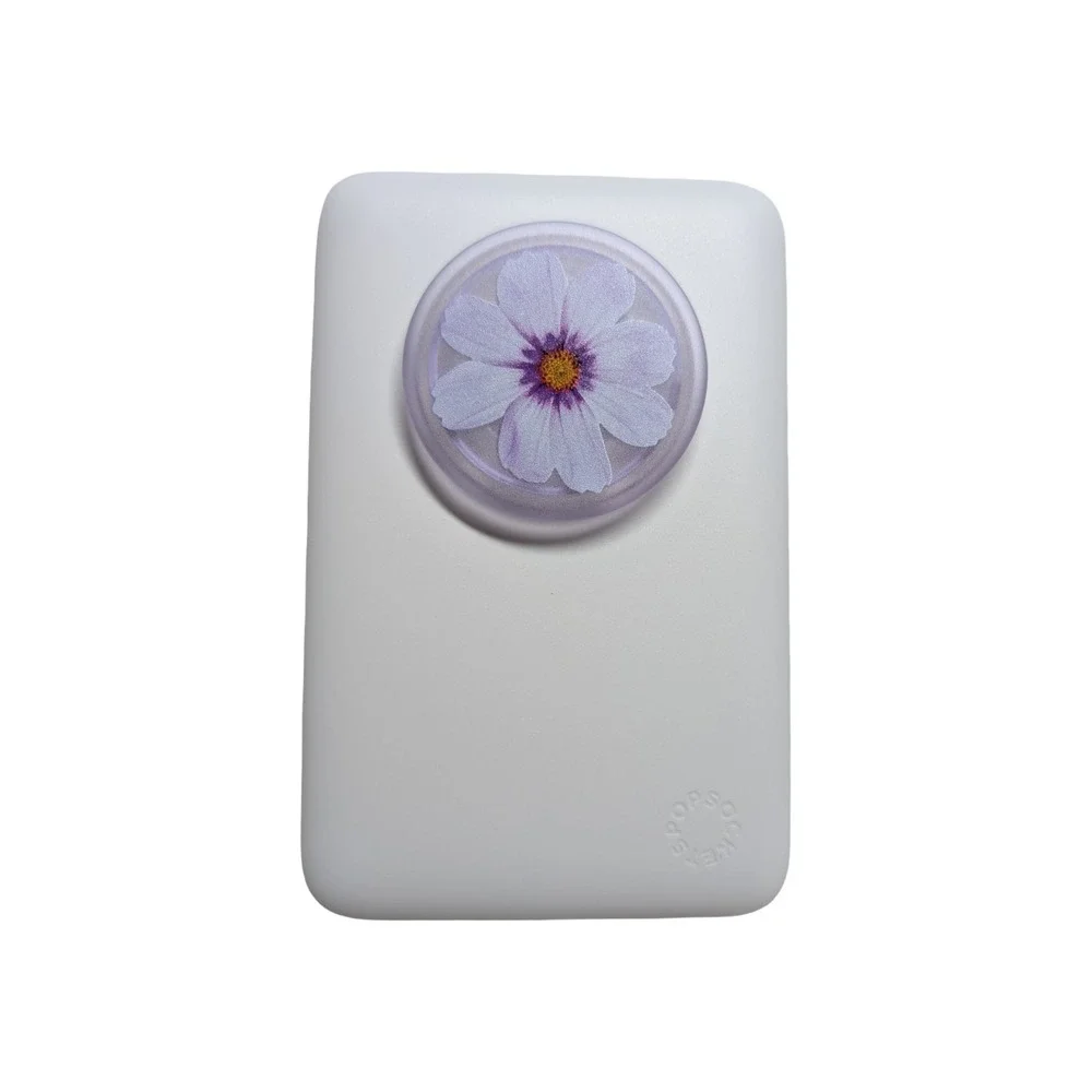 Gg4-R PopSockets PowerPack 5000mAh MagSafe & Grip Purple Flower Referb Tested