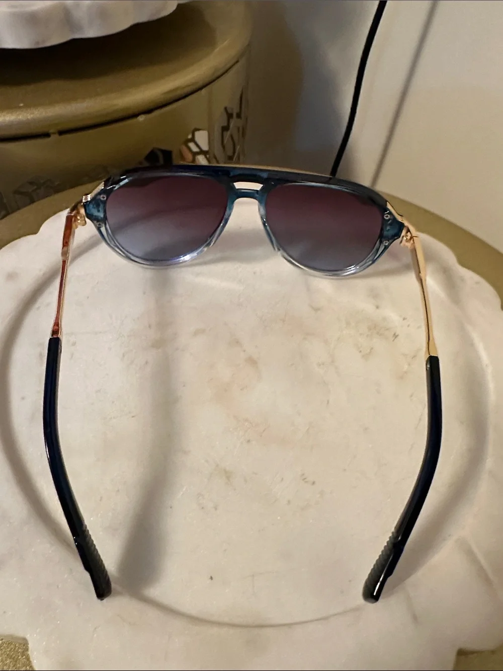 Blue Gradient Aviator Sunglasses - Men