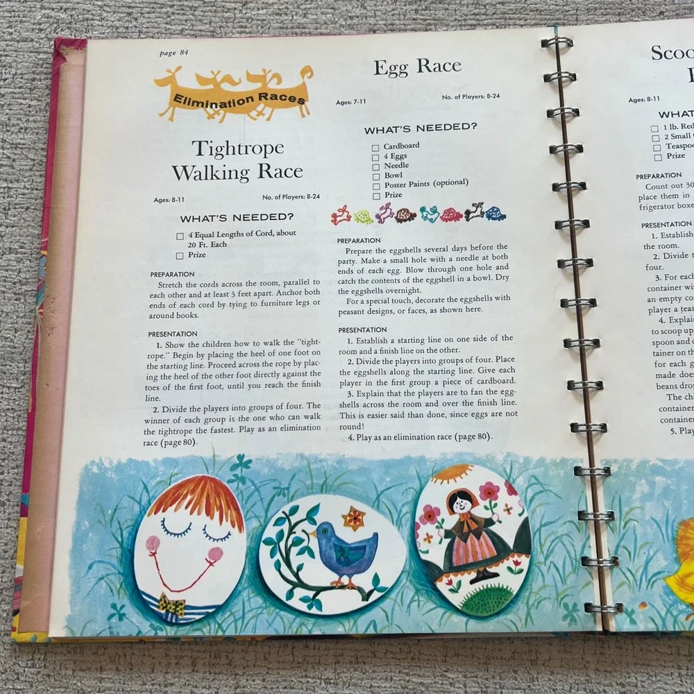 Vintage 1964 Betty Crocker's Parties for Children Spiral Hardcover Book Retro
