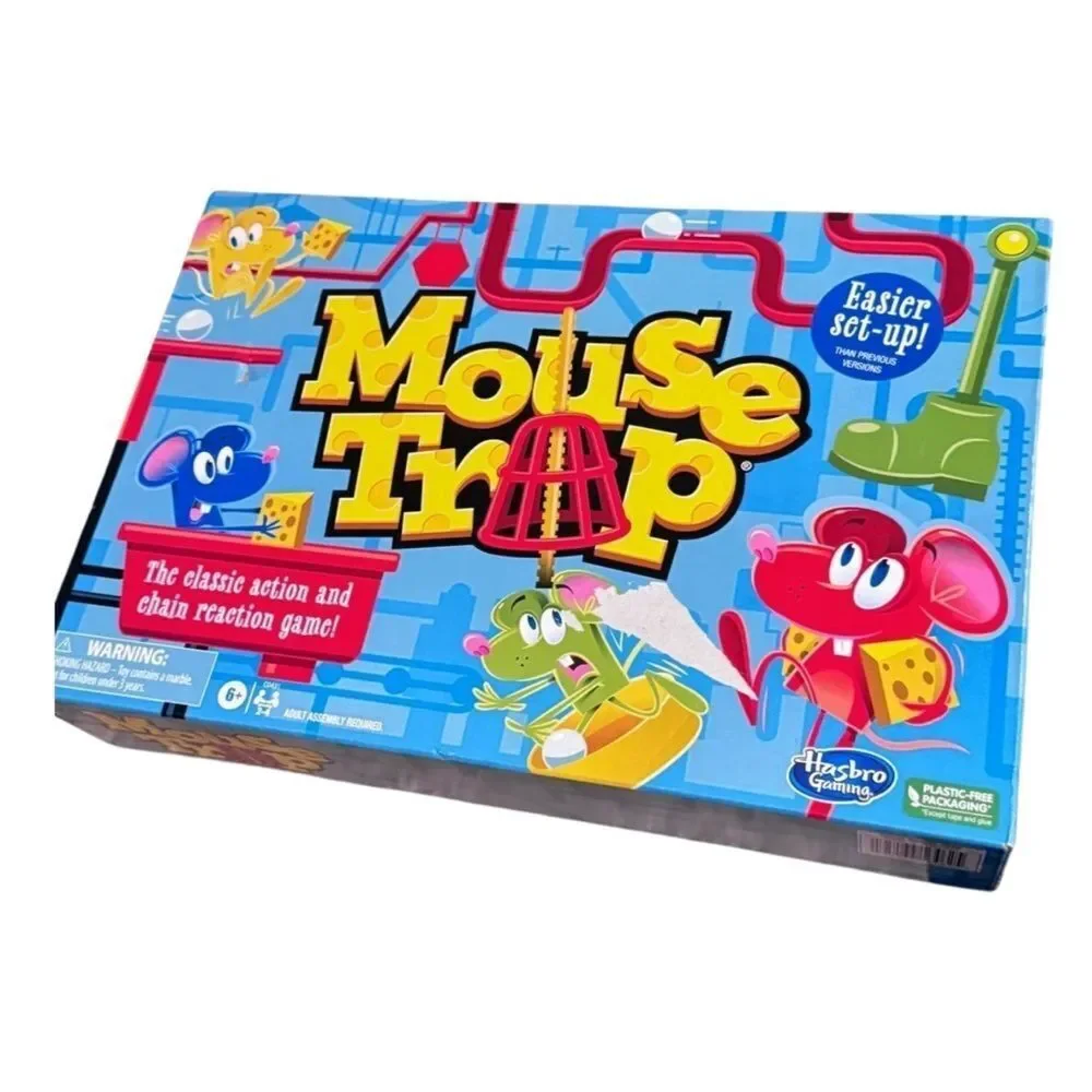 Hasbro Gaming Mouse Trap Board Game, Kids Ages 6  Kids Game Mouse Trap Board