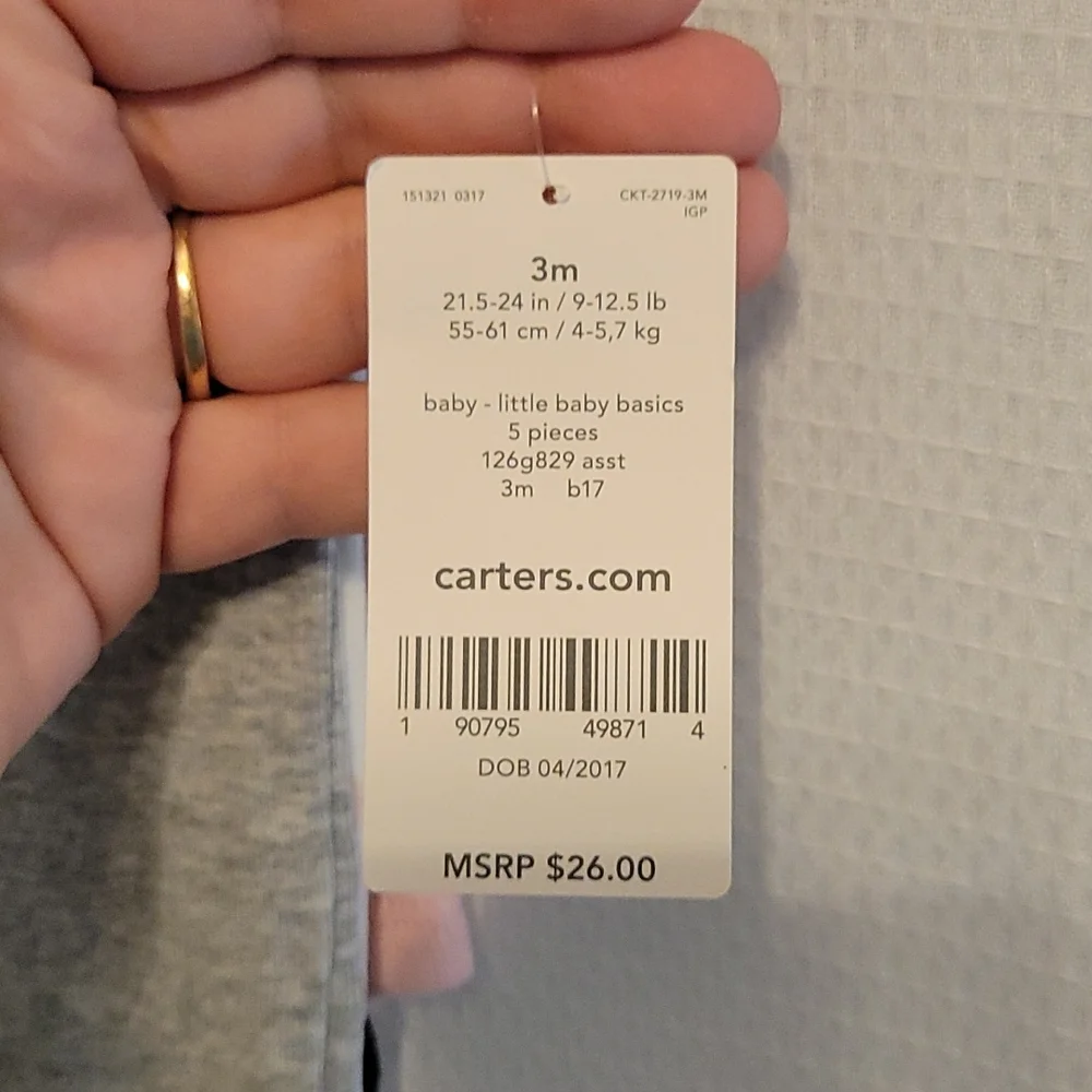 Carter's 5 Pack Bodysuits