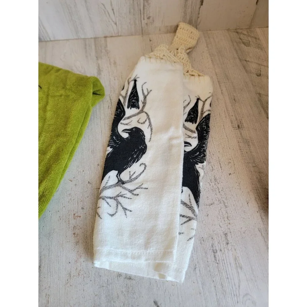 Halloween trick or treat kitchen towel set unique cute home decor bat‎