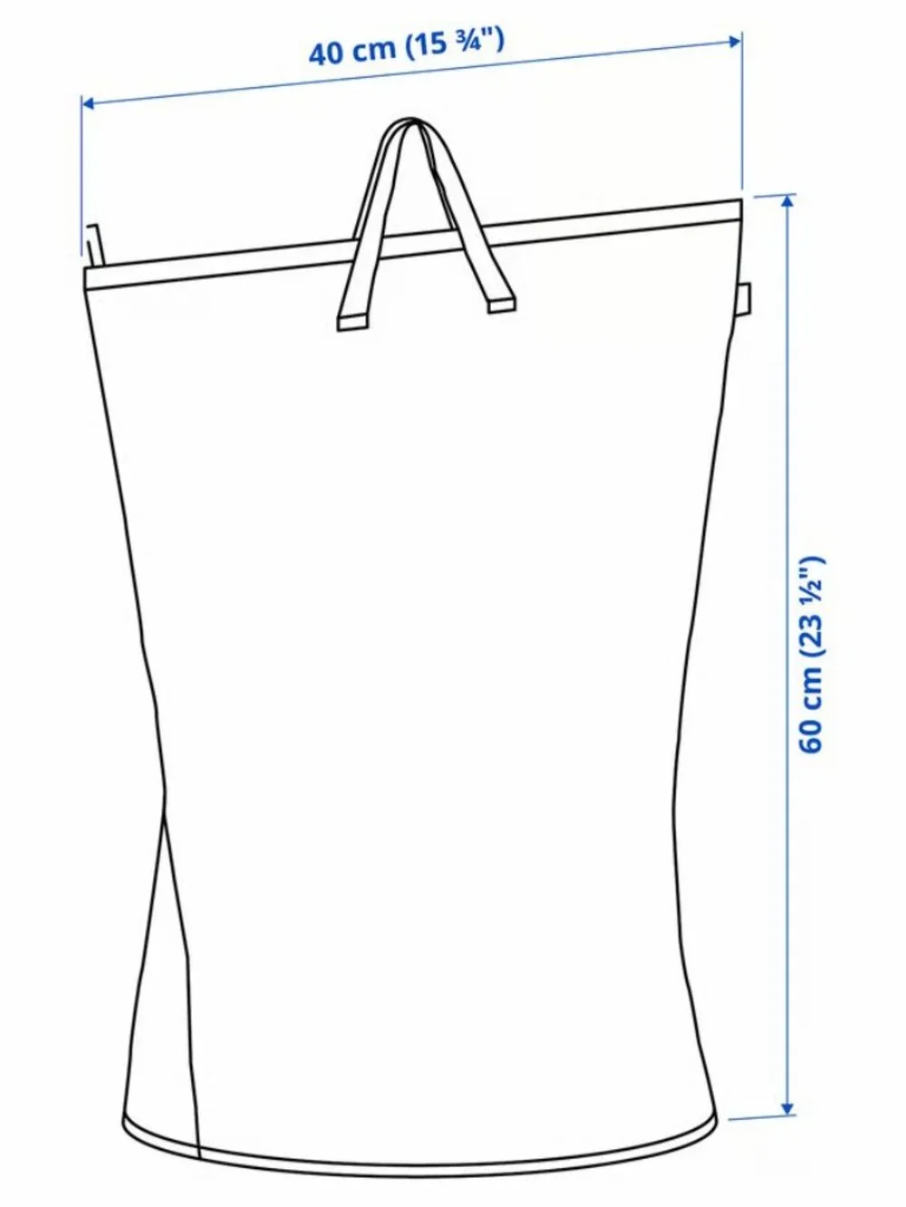 Set of 2 IKEA PARKLA Zippered Laundry Bags with Handles (18 Gal) Moving Hamper