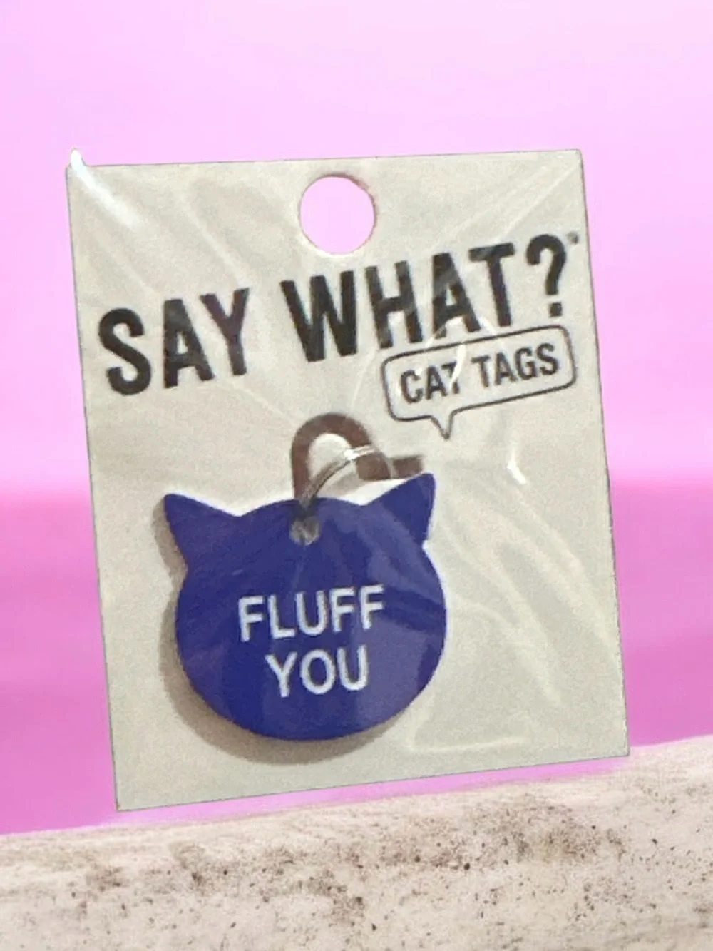 Say What? Blue 'Fluff You' Cat ID Tag - Pets Cat 1805