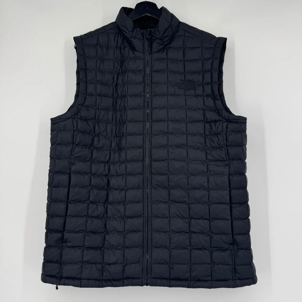 The North Face Mens ThermoBall Eco Vest Black Quilted Puffer Large NF0A3Y3N