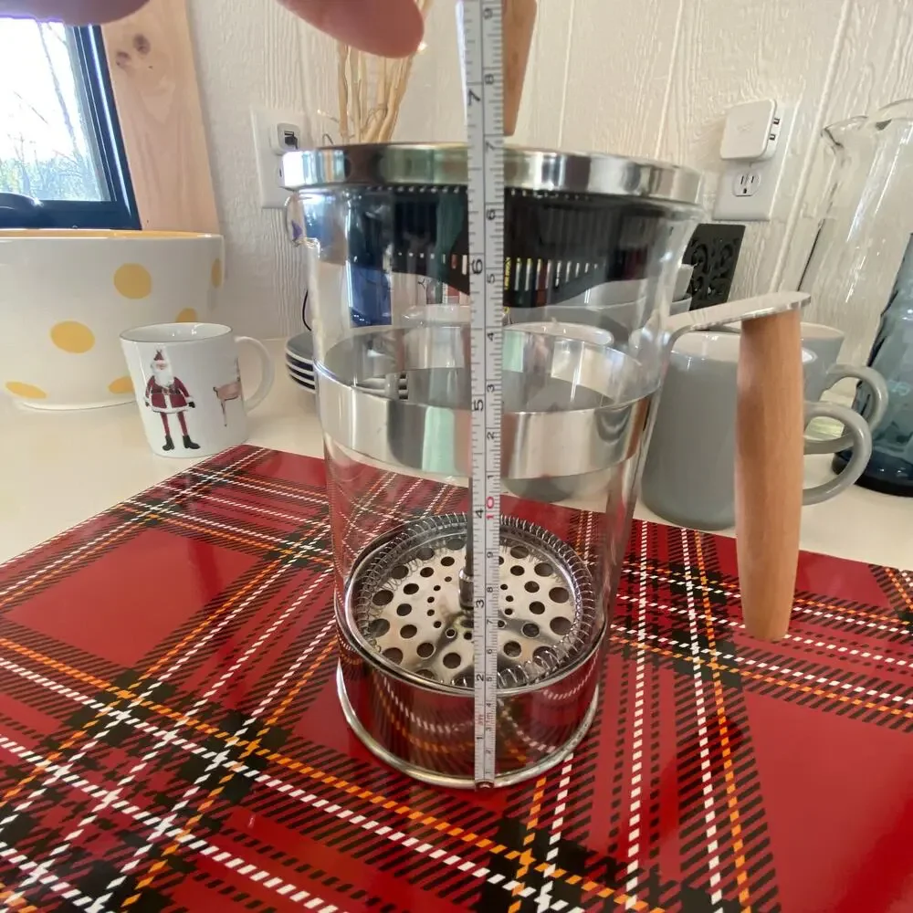 Split Oak Coffee Roasters Glass &‎ Stainless Steel Coffee Press UNUSED