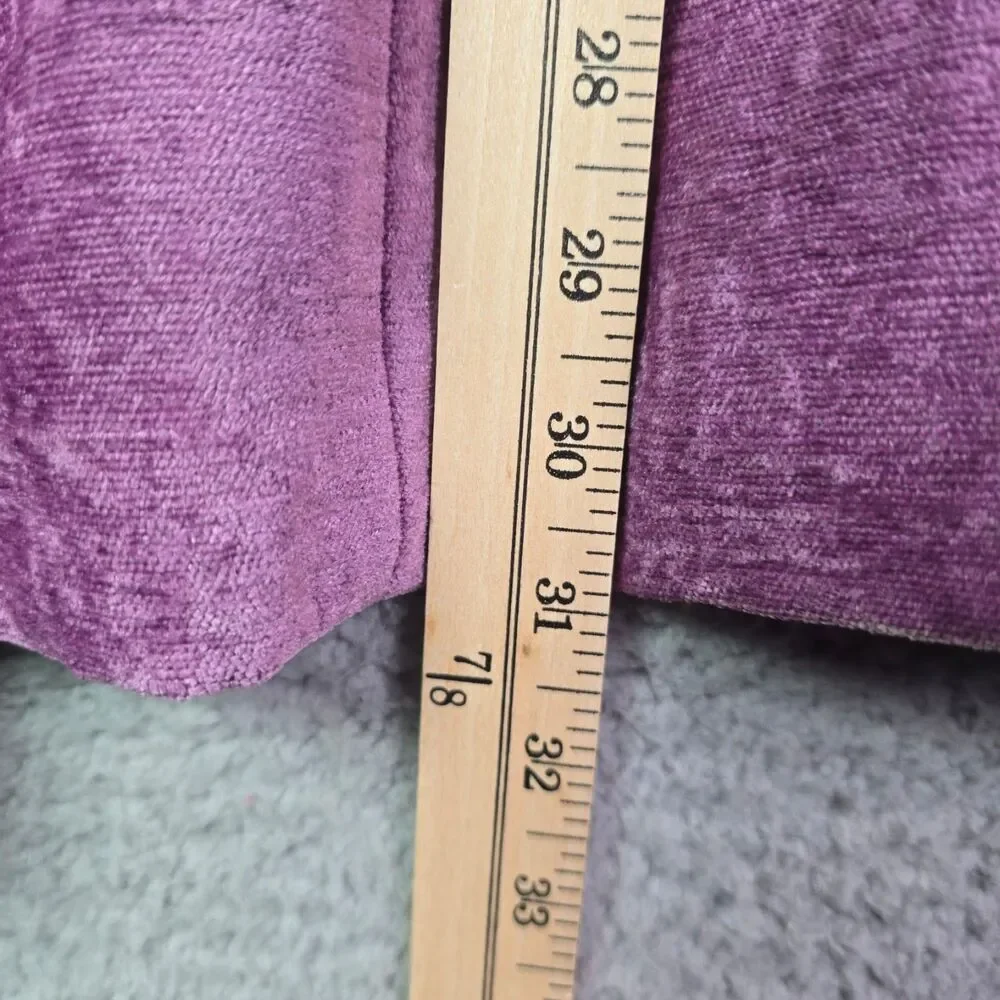 Koret Woman Jacket Purple 26W Textured Tapestry Open Front Career