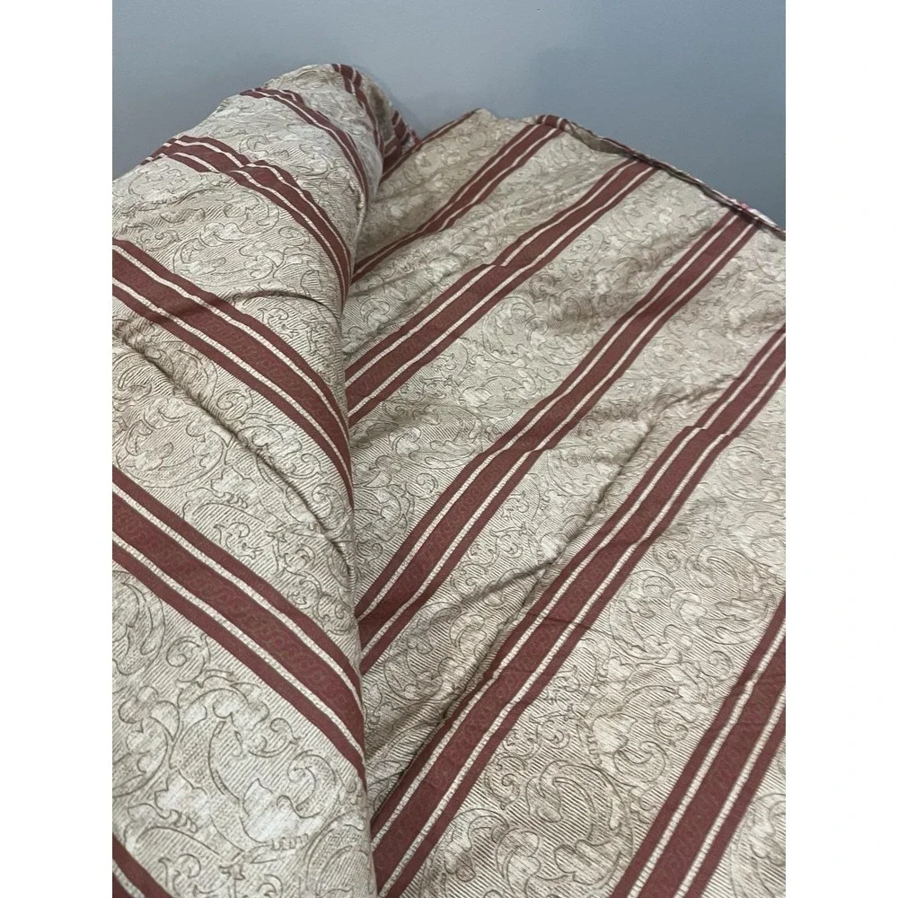 Vtg Lauren Ralph Lauren Queen/full Comforter Langham Briarleigh Red Beige Floral