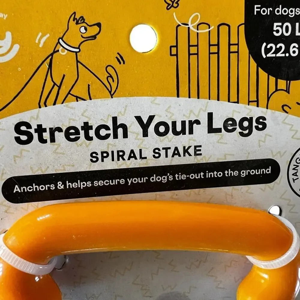 Stretch your legs spiral stake for dogs, for dogs under 50 pounds