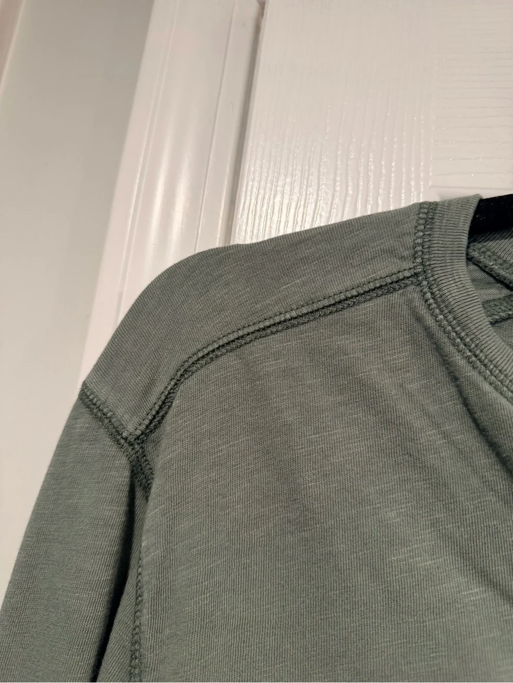 NWOT J. Crew Size S Green Garment Dyed Cotton Long Sleeve Henley Shirt
