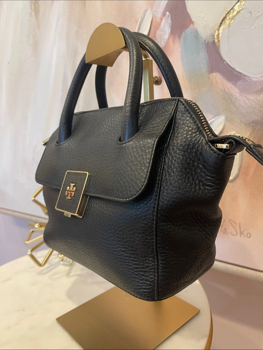 Tory Burch structured pebbled