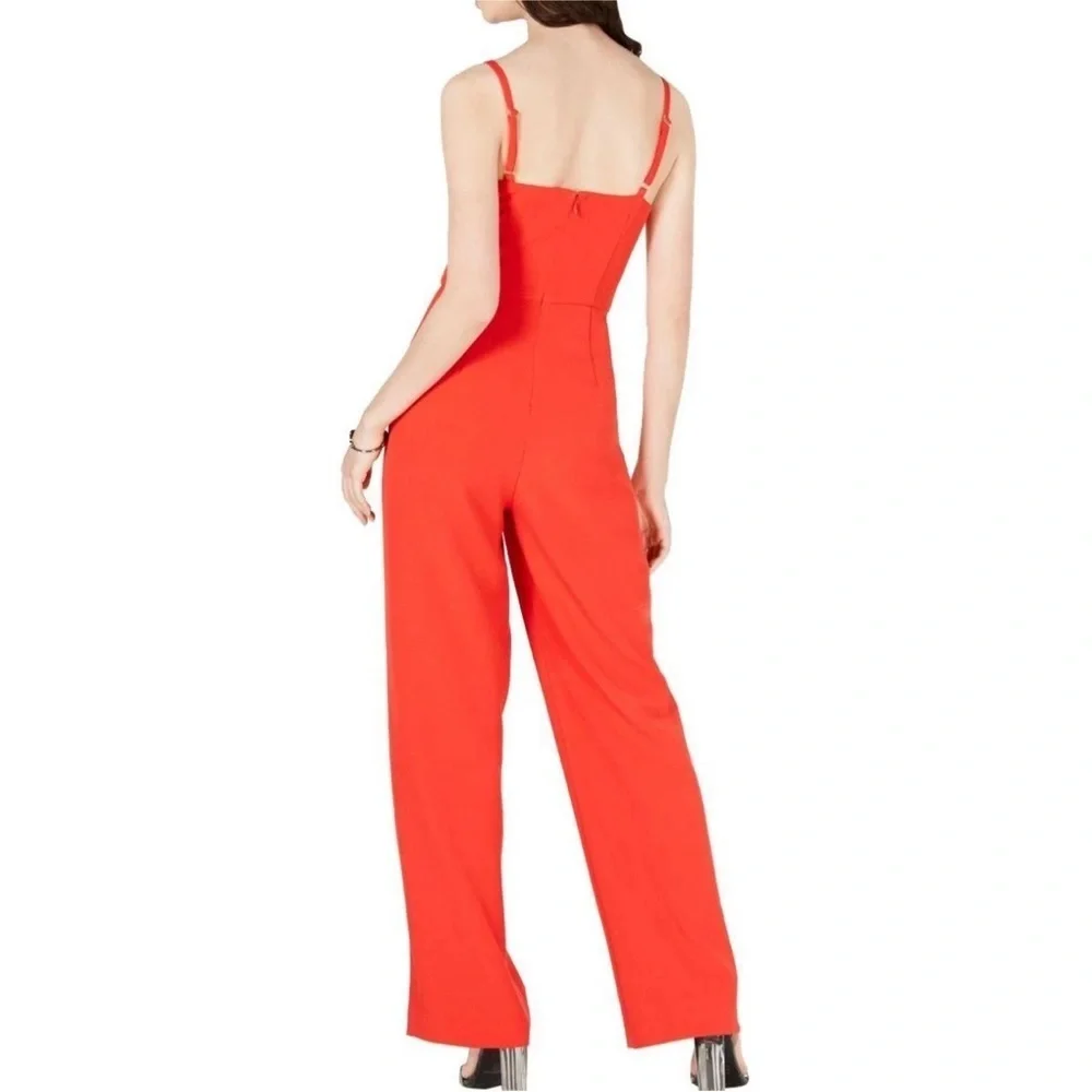 Anthropologie Laundry by Shelli Segal Bright Red Jumpsuit Size8 NWT Women's