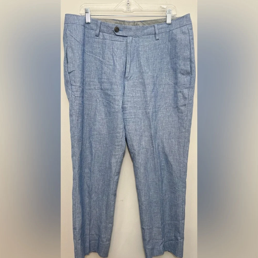 Bonobos Light Blue Linen Dress Pants Summer 34/28