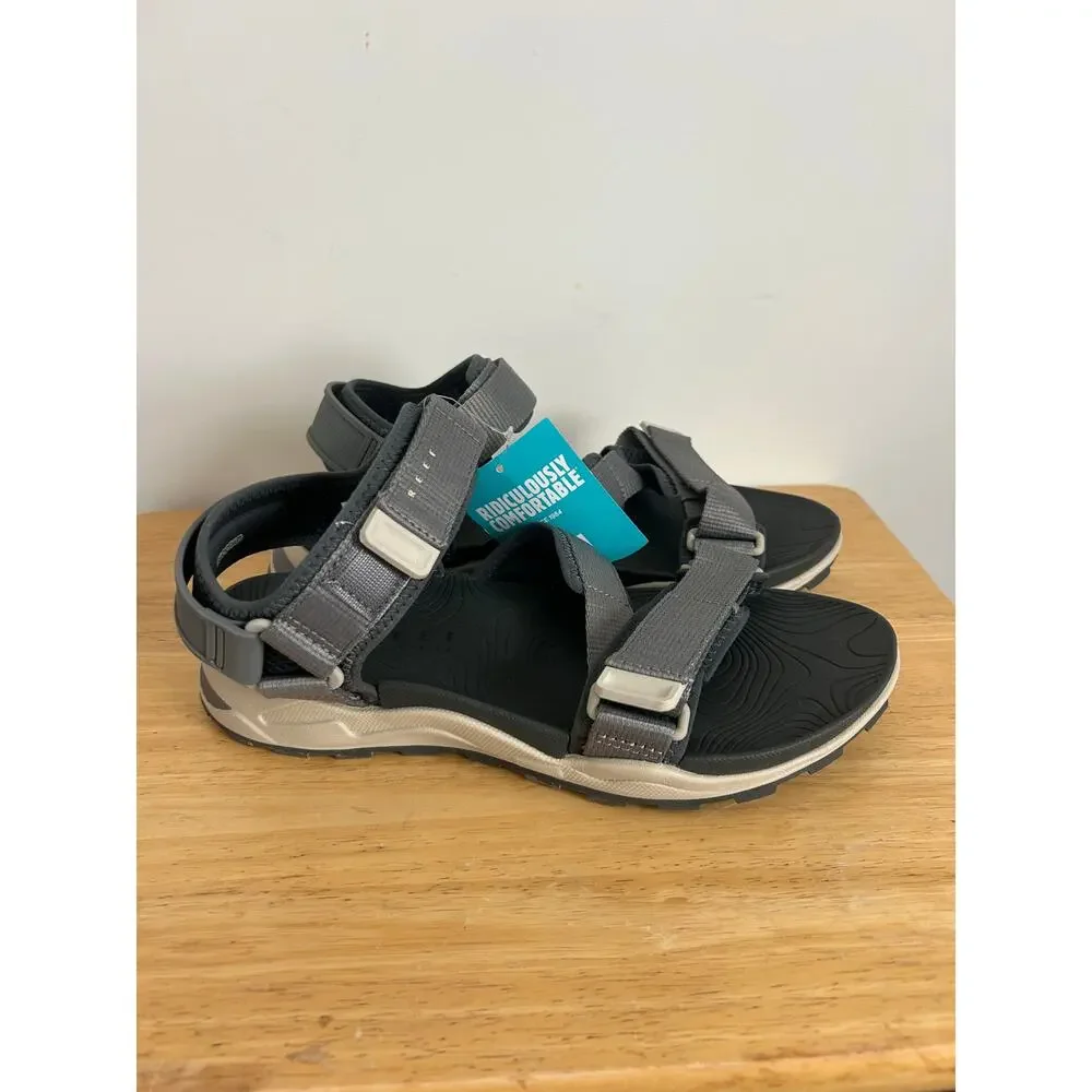 Reef Cross-Shore Sandals, Mens Size 9 NWT Gray/Tan