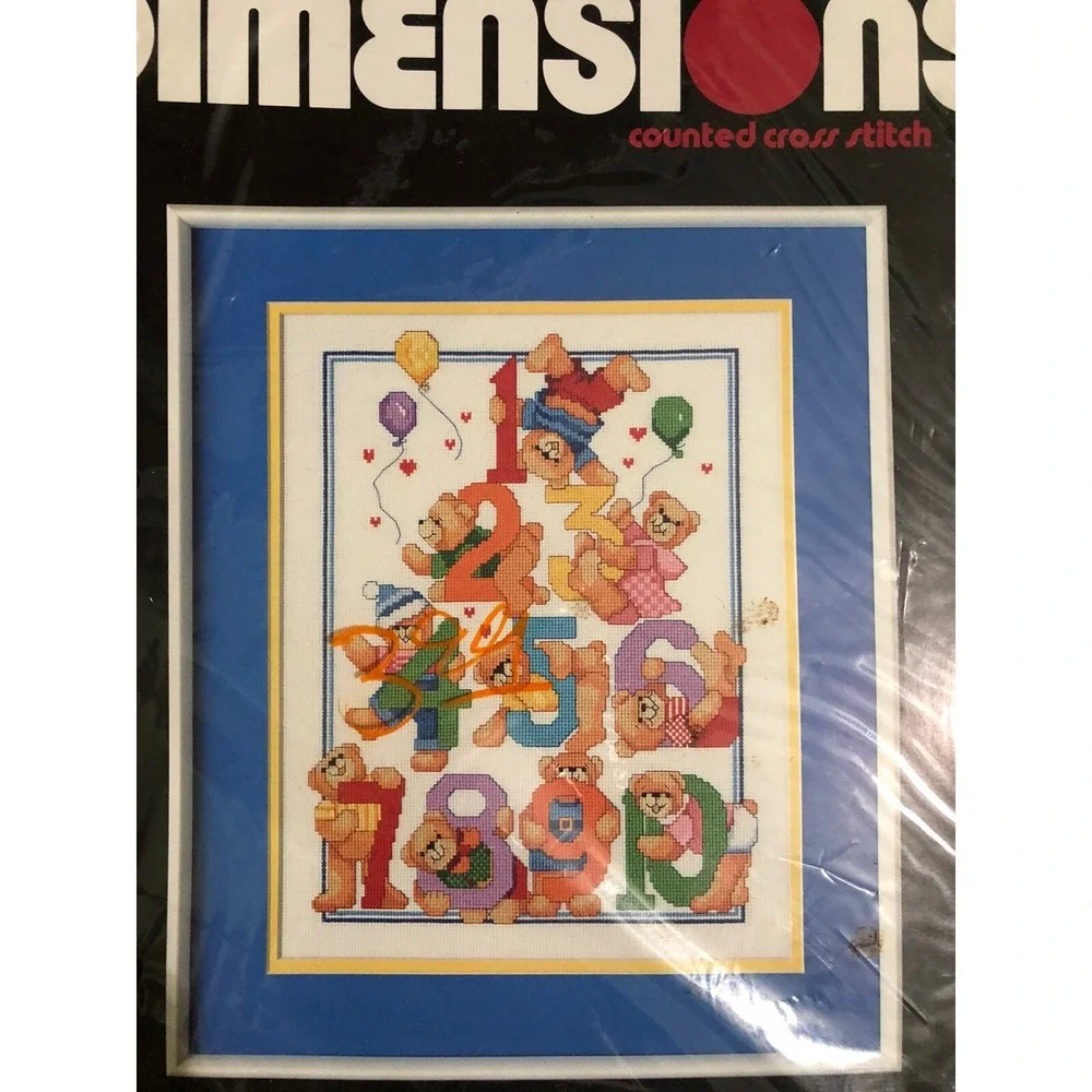 Dimensions Counted Cross‎ Stitch Counting Bears Vintage 1989 New