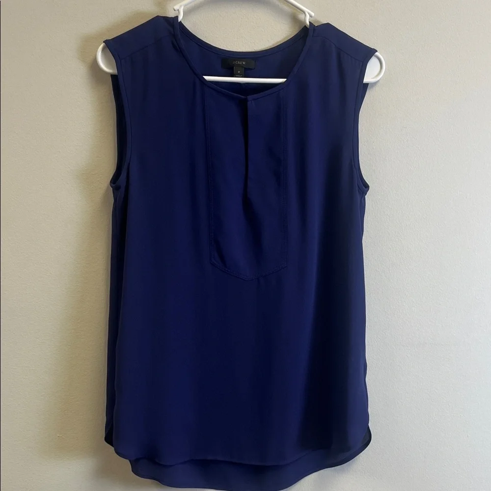 J. Crew Deep Blue Sleeveless Top