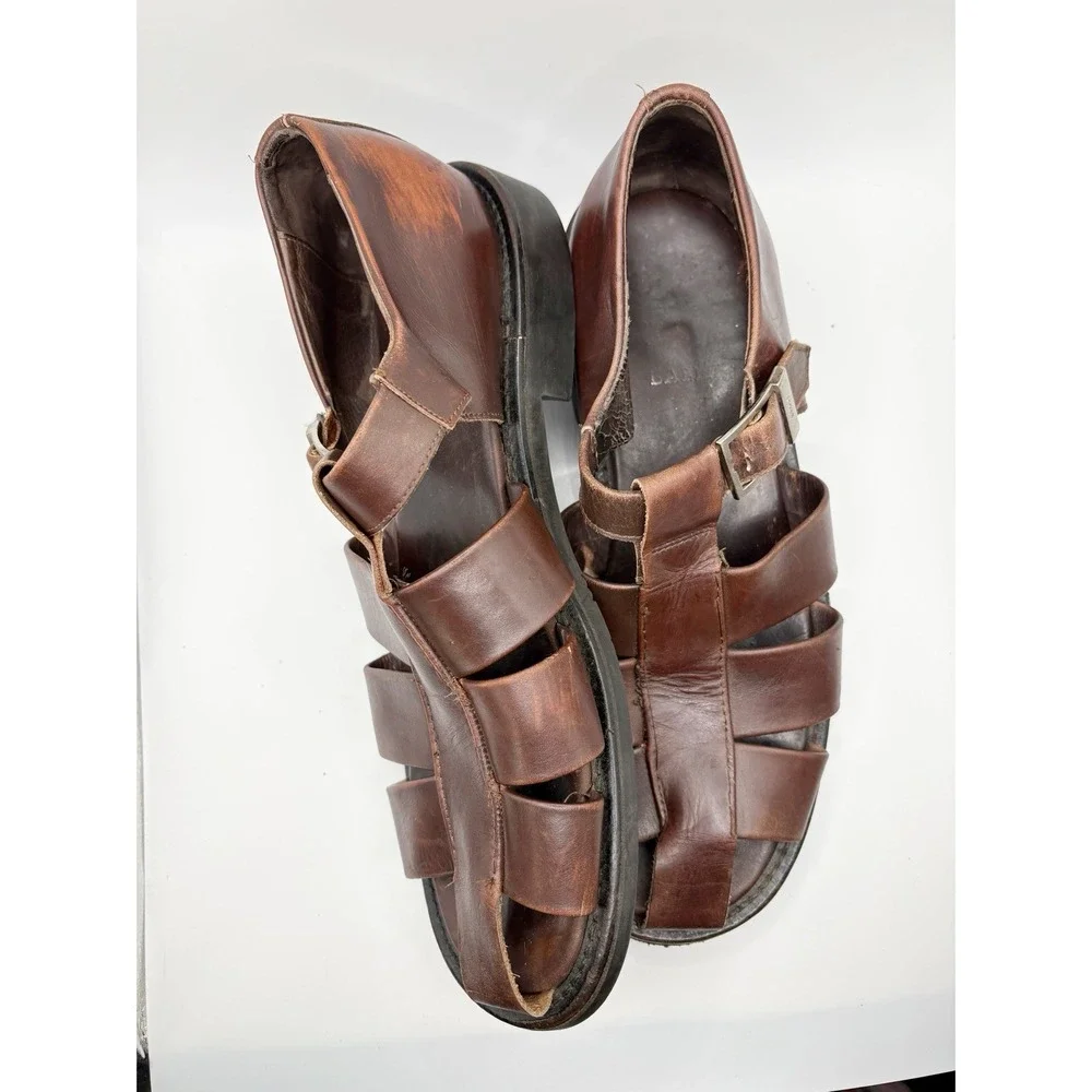 Bally Genuine Leather Brown Fisherman Sandals Mens 11