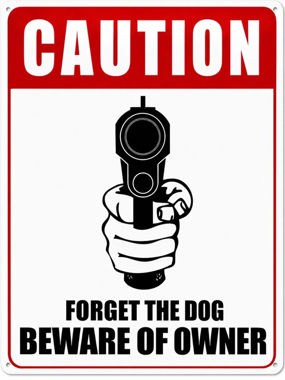 NEW Caution Beware Of Owner Metal Sign