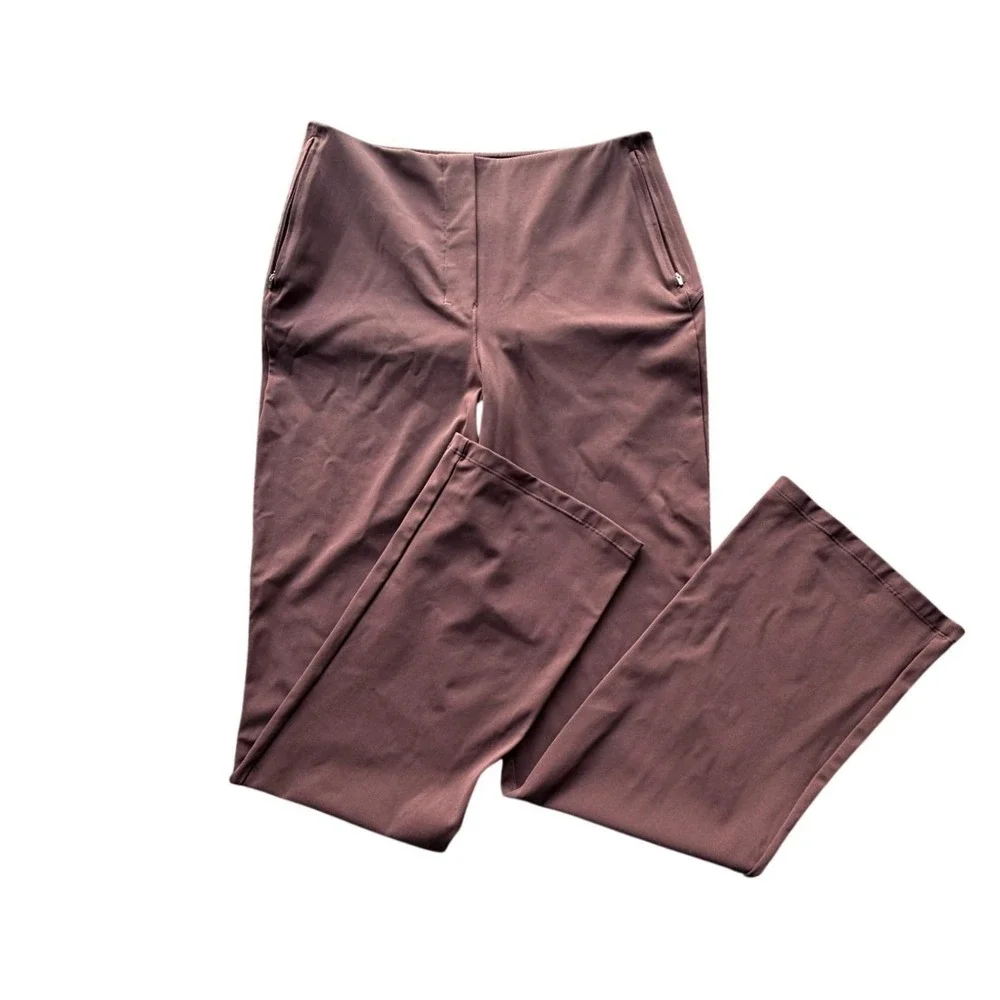 Lululemon Smooth Fit Pull-On Bootcut Pants Womens 8 Brown Travel Office Stretchy