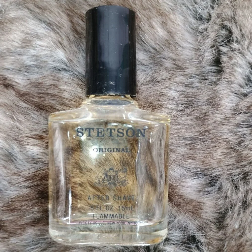 Stetson Original After Shave Splash Half full 5 Fl Oz Glass Bottle‎ Vintage Mens