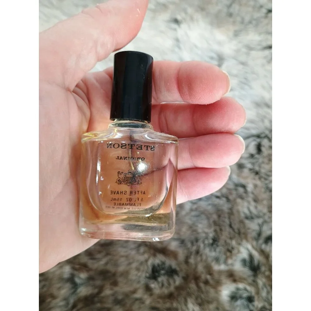 Stetson Original After Shave Splash Half full 5 Fl Oz Glass Bottle‎ Vintage Mens