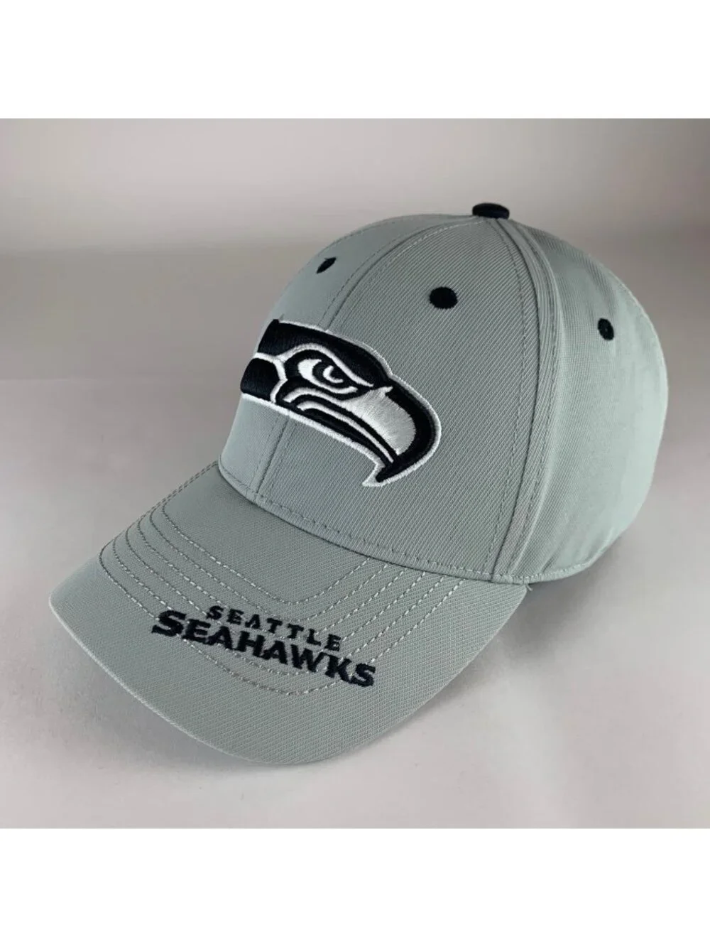 Seatle Seahawks NFL Team Apparel Gray Strapback Adjustable Hat