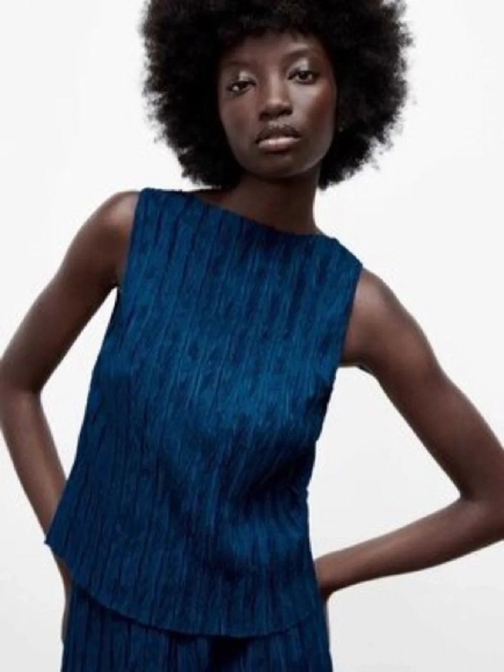Zara Sleeveless Navy matching set