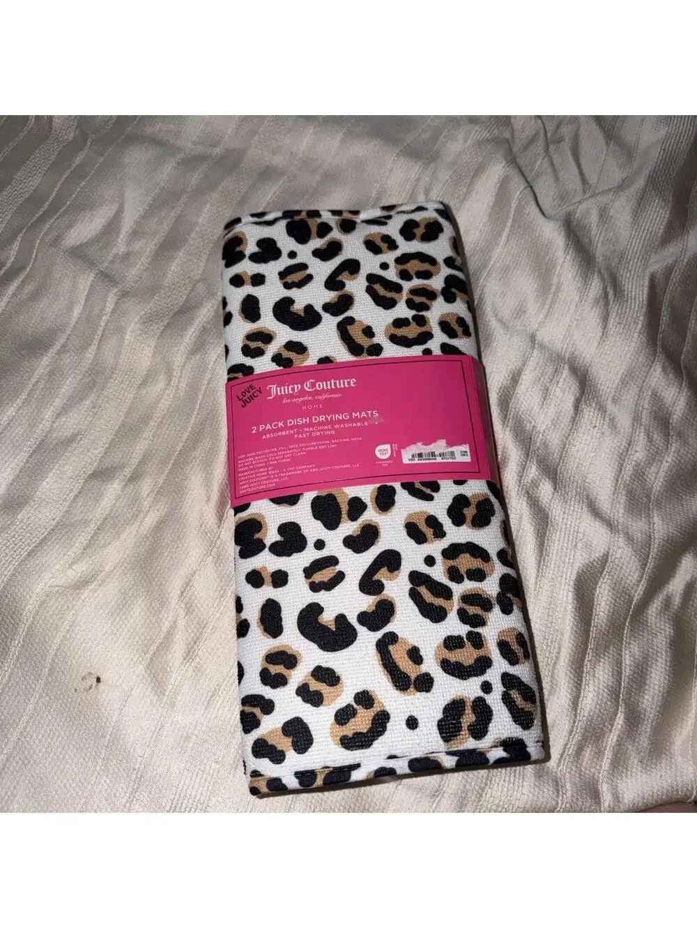 Juicy Couture 2 pack Drying Mats cheetah print 15