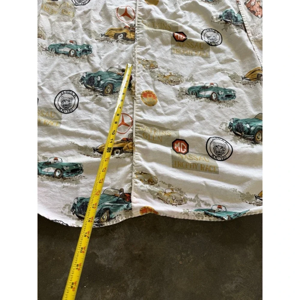 Vtg Racing Bedspread Twin(2) Porsche SCCA & Grand Prix Corvette Alfa Romeo 1960s