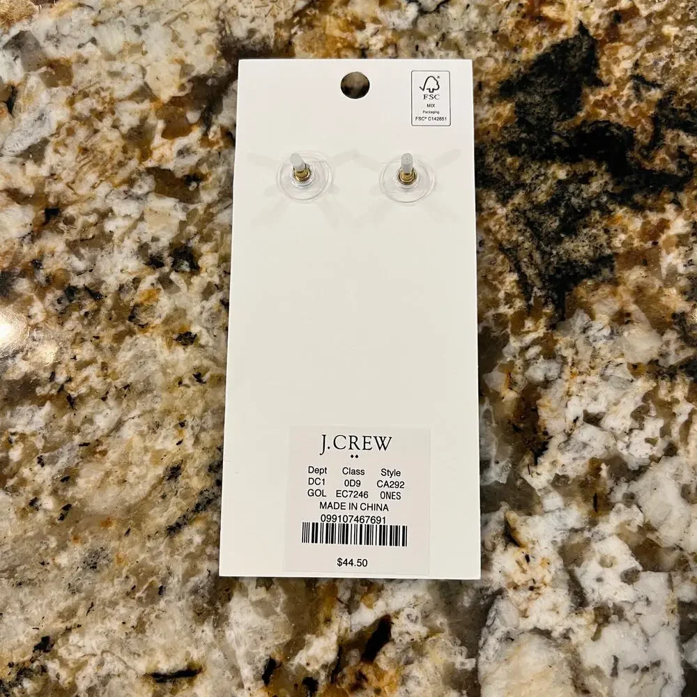 NWT J. Crew Gold Seahorse Statement Earrings