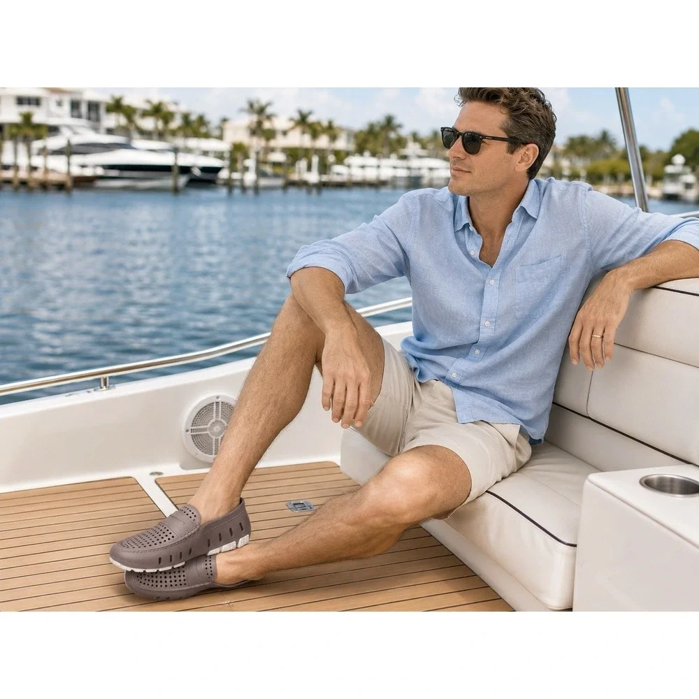 Floafers Loafers 12 Driftwood Driver Coastal Preppy Lightweight Boat Shoes