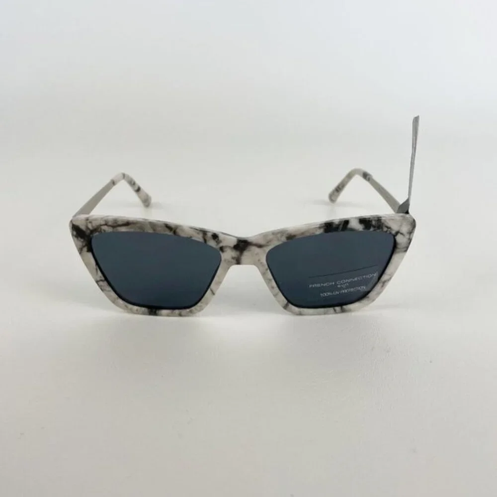 French Connection Sunglasses Black White Marbled