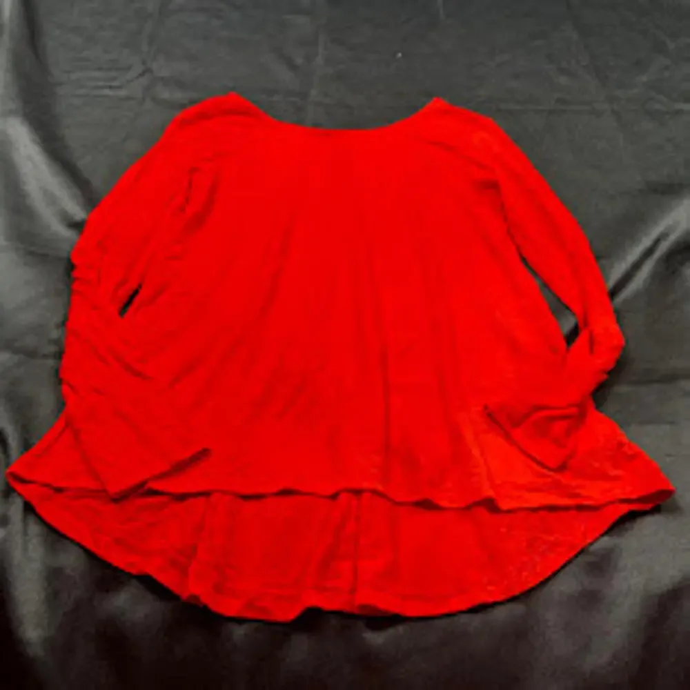 Old Navy Girls Orange Red Long Sleeve V Back‎ Shirt Top Size S 6-7Y