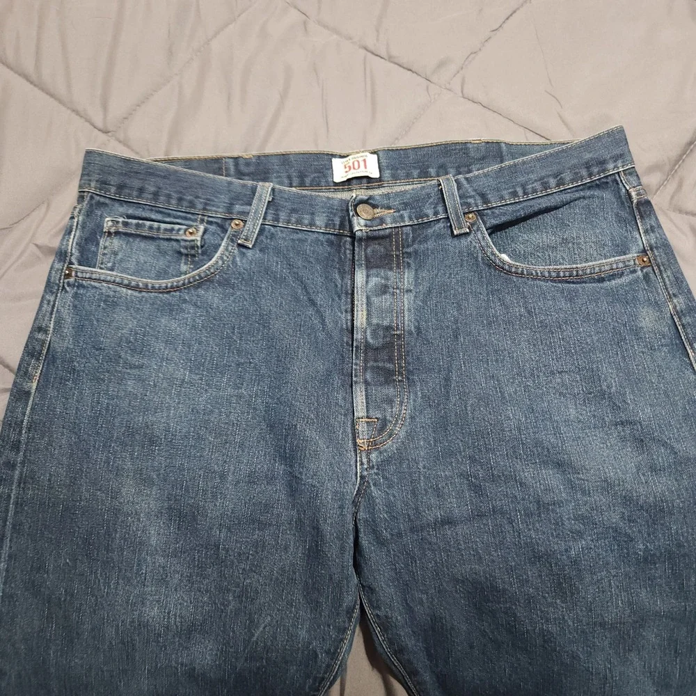 Levi's‎ 501 Jeans Men's 38x30 High Rise Button Fly Blue Denim 100% Cotton