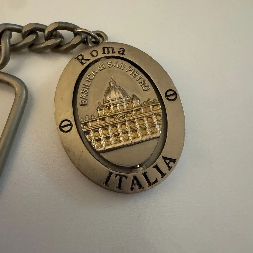 Roma Italia Keychain St Peters Basilica Colosseo Landmark‎ Travel Souvenir