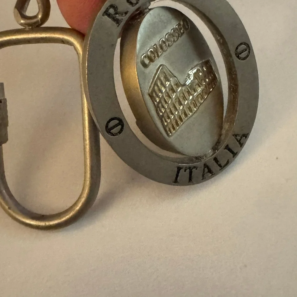 Roma Italia Keychain St Peters Basilica Colosseo Landmark‎ Travel Souvenir