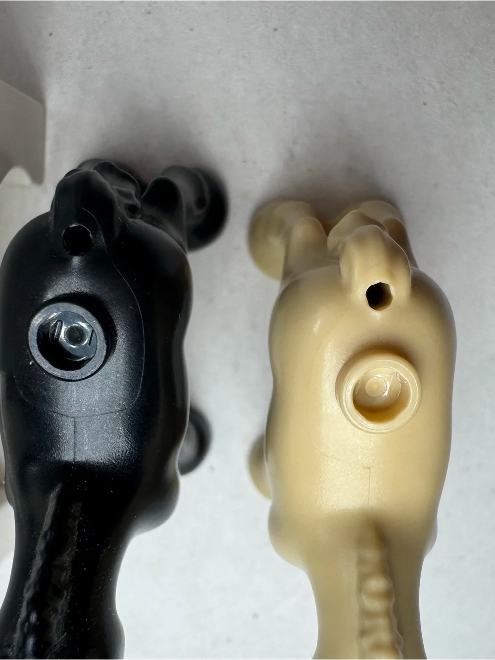 Lego Lot Of 3 Horse Figures White Black Beige 1.5