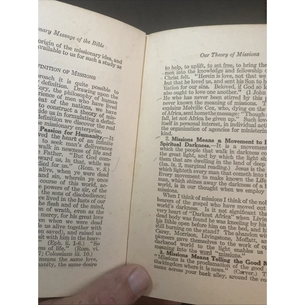 The Missionary Message of the Bible by Edmund F. Cook vintage 1926  hardcover