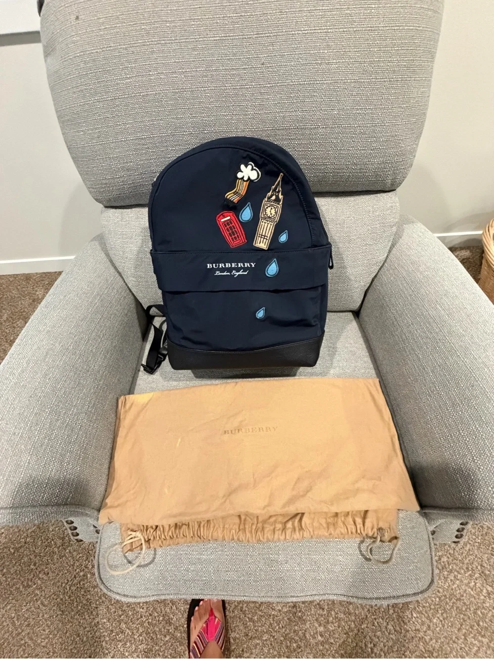 Burberry navy nylon