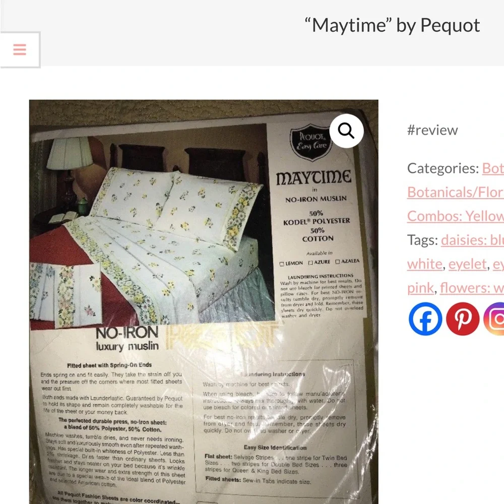 Pequot vintage cotton